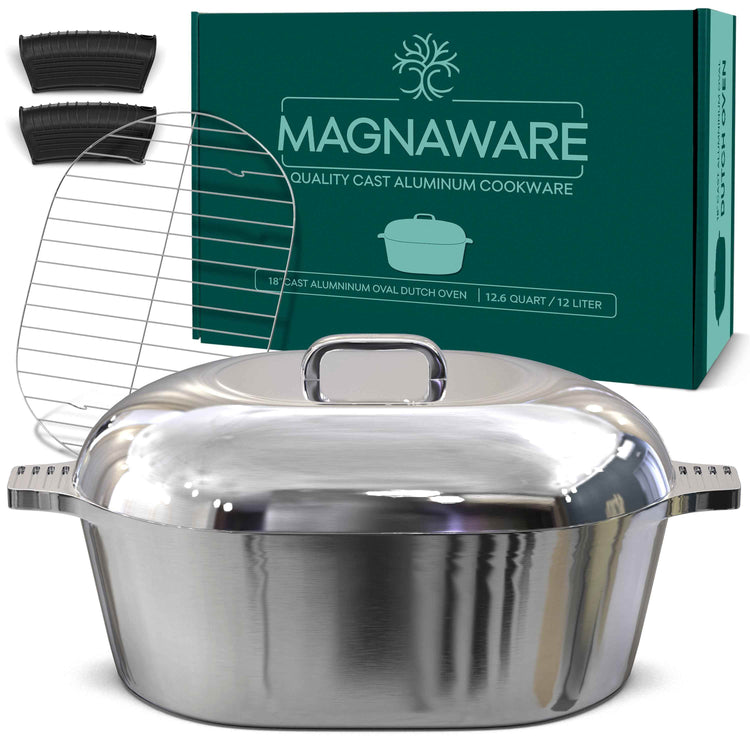 Oval Dutch Oven with Lid - 12.6 Quart (18 Inch) - GiFTiFY