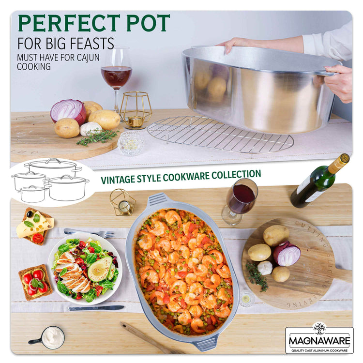 Oval Dutch Oven with Lid - 12.6 Quart (18 Inch) - GiFTiFY
