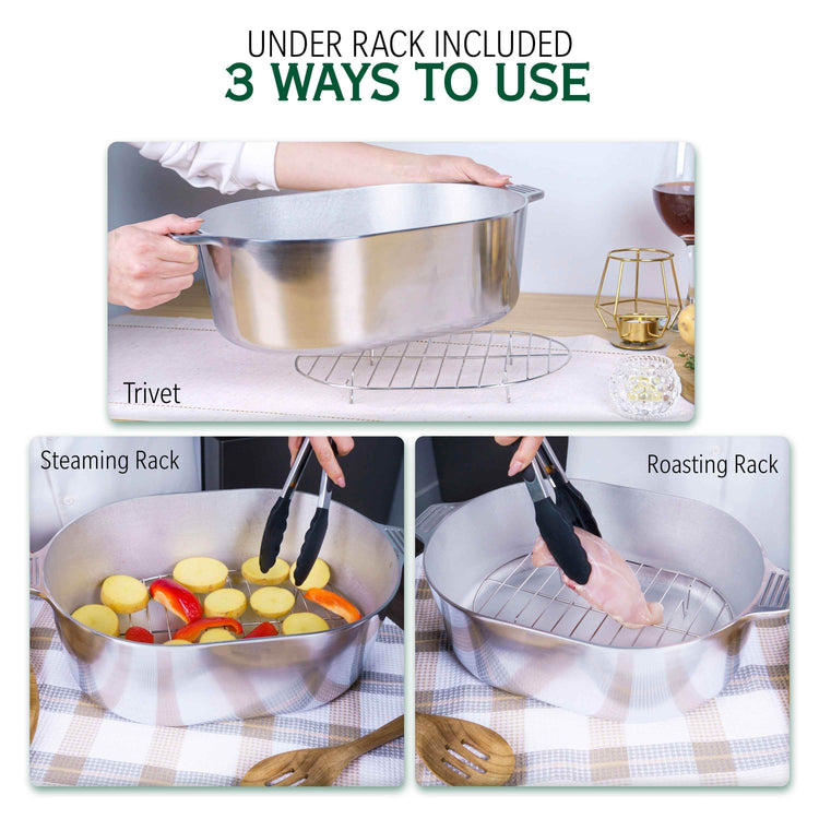 Oval Dutch Oven with Lid - 10 Quart (15 Inch) - GiFTiFY