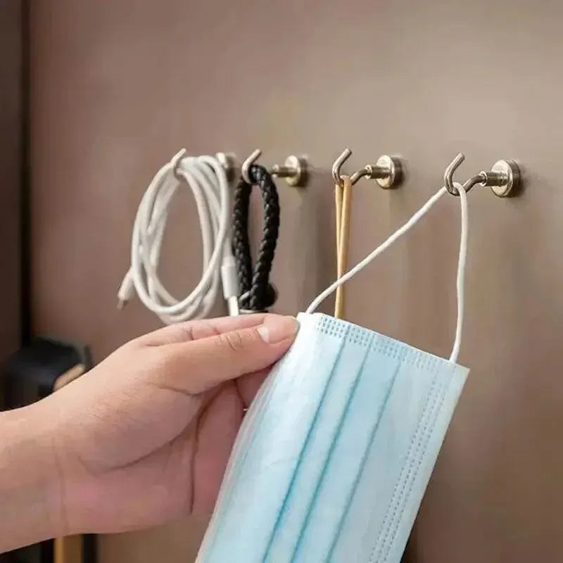 10PCS Strong Magnet Hooks Multi-Purpose Storage Hooks Home Kitchen Bar Storage Hooks Key Storage Hooks Bathroom Hangers - GiFTiFY