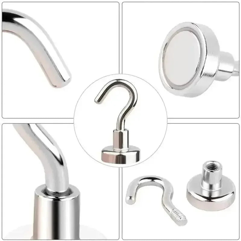 10PCS Strong Magnet Hooks Multi-Purpose Storage Hooks Home Kitchen Bar Storage Hooks Key Storage Hooks Bathroom Hangers - GiFTiFY