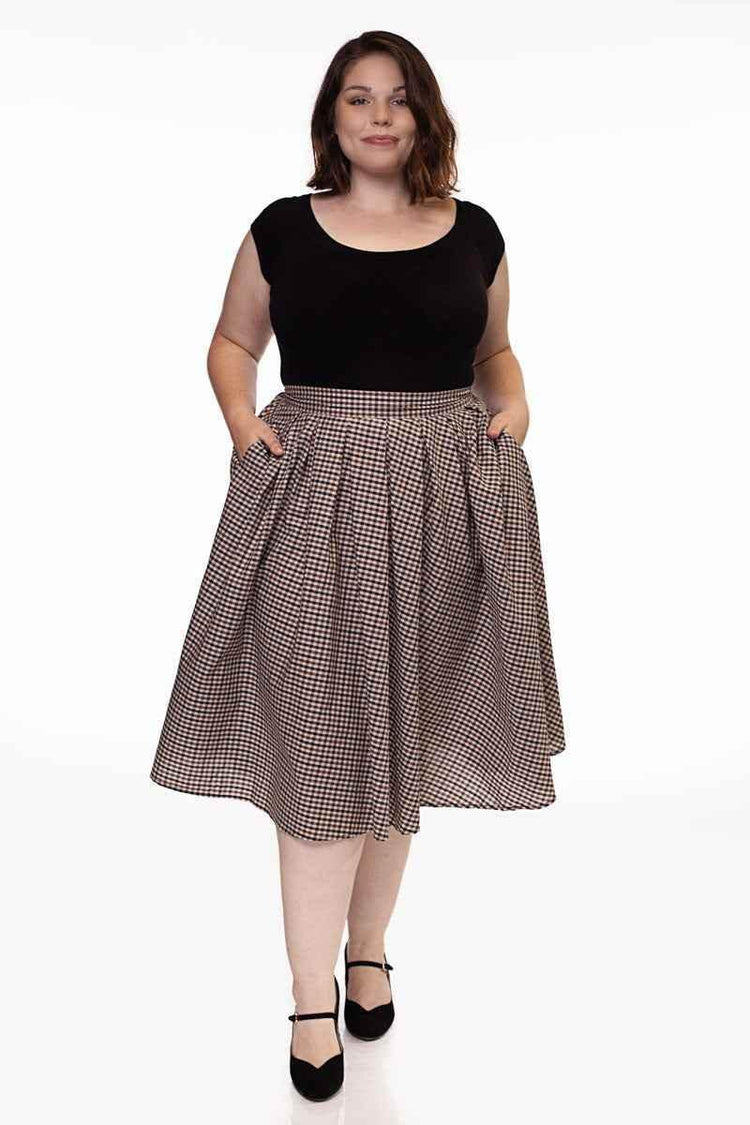 Retro Boat Neck Top in Black - GiFTiFY