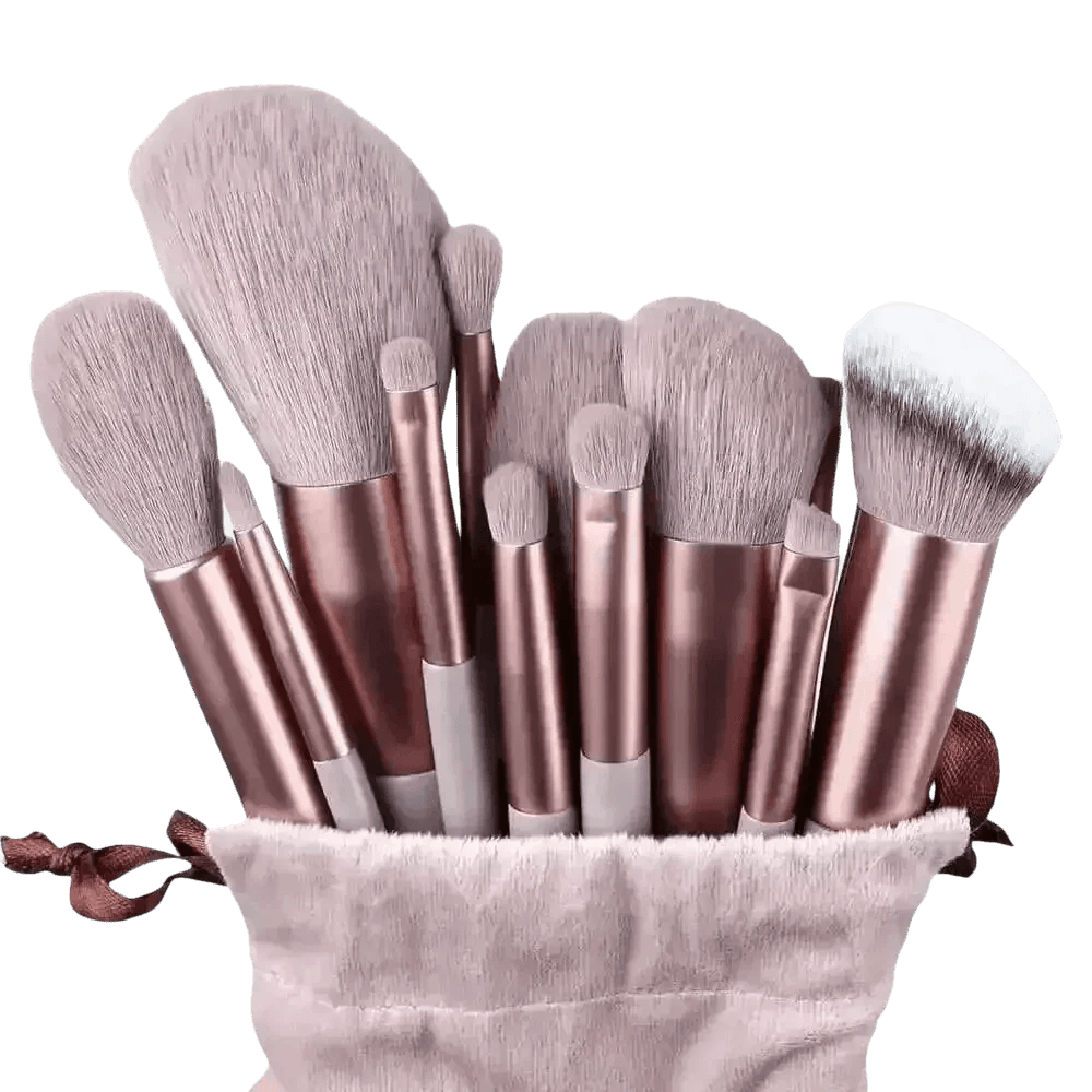 13pcs Velvet Bag Makeup Brushes Set Eye Pink Pouch lash brush for eyelash extensions - GiFTiFY