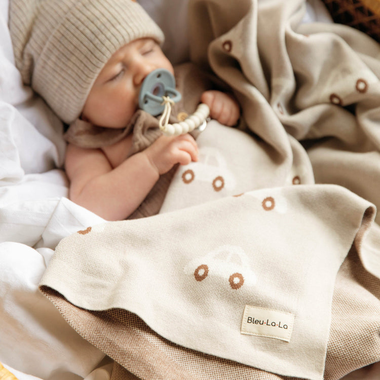 Whimsy Collection - Luxury 100% Cotton Knit Swaddle Baby Blanket - GiFTiFY