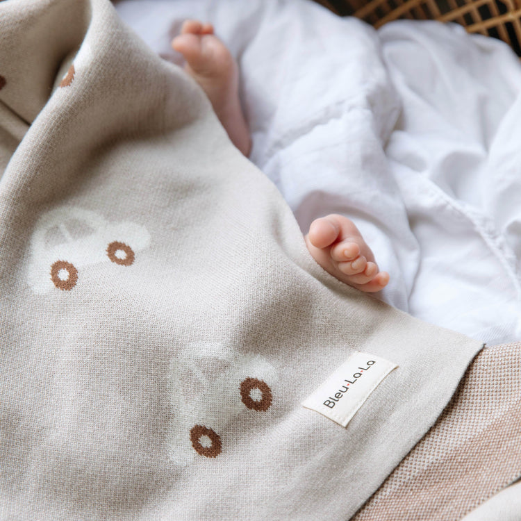 Whimsy Collection - Luxury 100% Cotton Knit Swaddle Baby Blanket - GiFTiFY