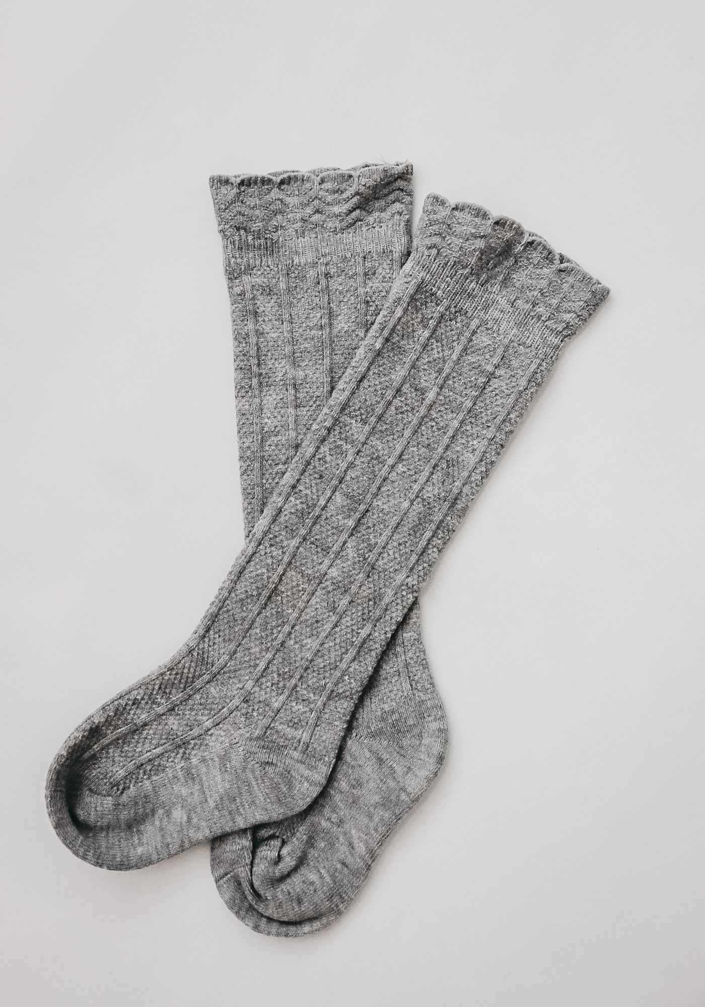 Ruffle Cotton Knee High Socks