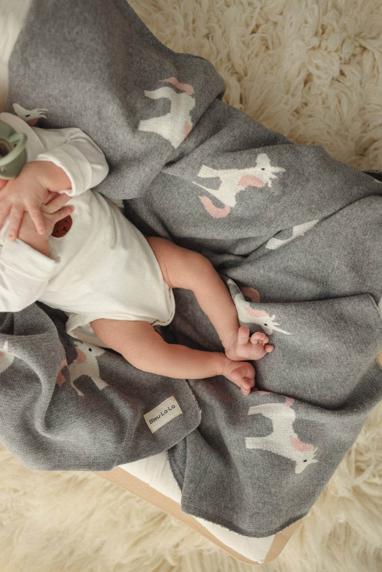 Whimsy Collection - Luxury 100% Cotton Knit Swaddle Baby Blanket - GiFTiFY