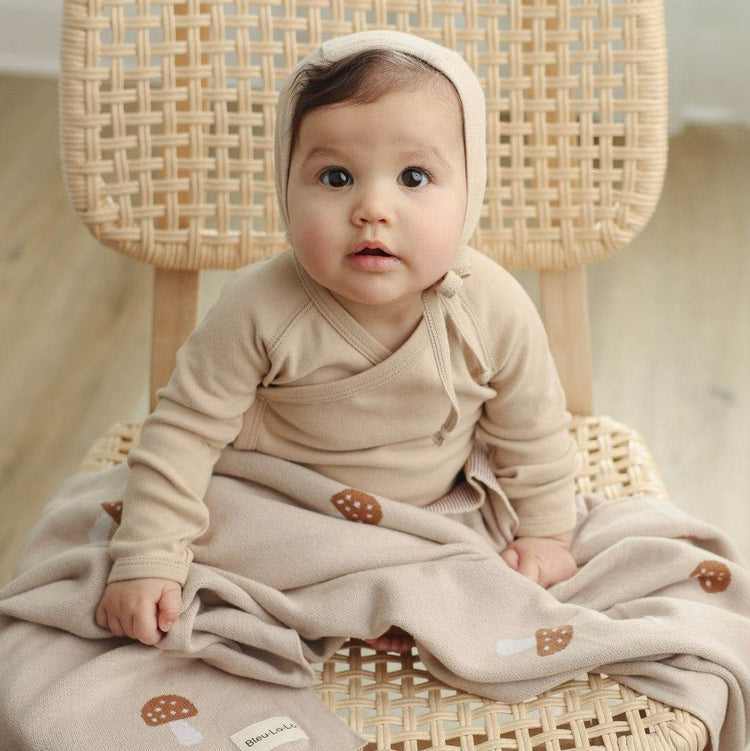 Whimsy Collection - Luxury 100% Cotton Knit Swaddle Baby Blanket - GiFTiFY