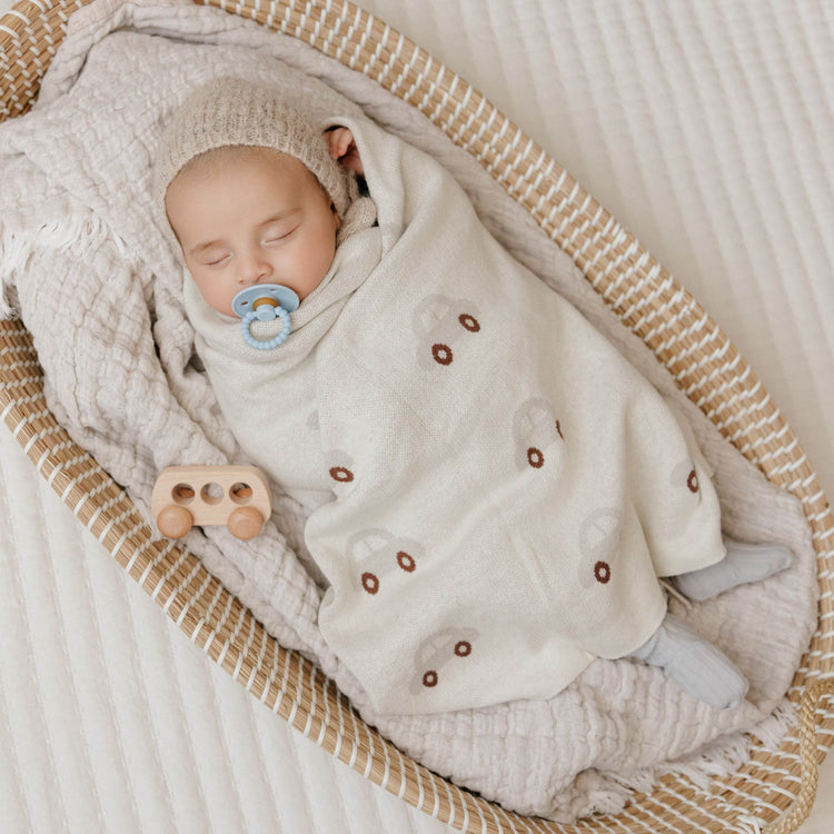Whimsy Collection - Luxury 100% Cotton Knit Swaddle Baby Blanket - GiFTiFY