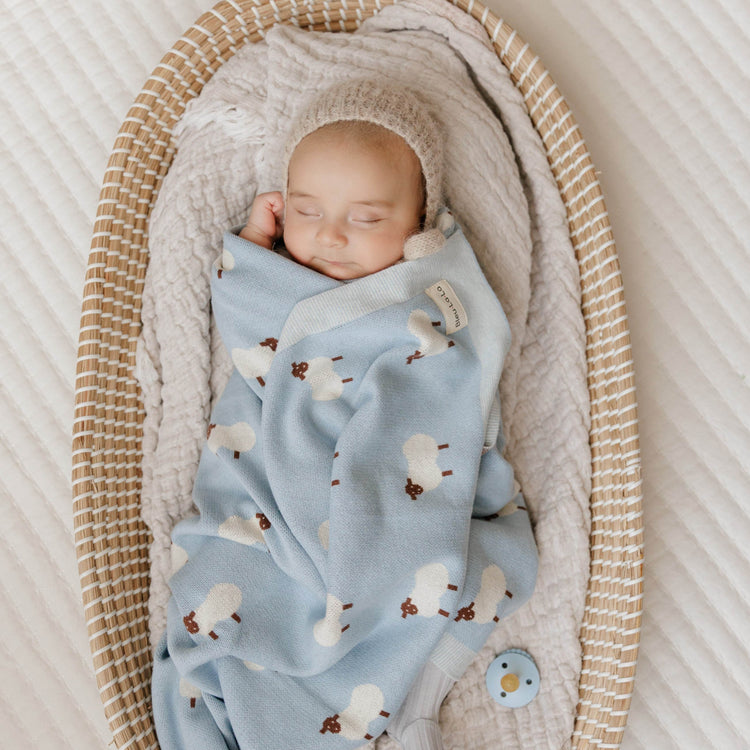 Whimsy Collection - Luxury 100% Cotton Knit Swaddle Baby Blanket - GiFTiFY