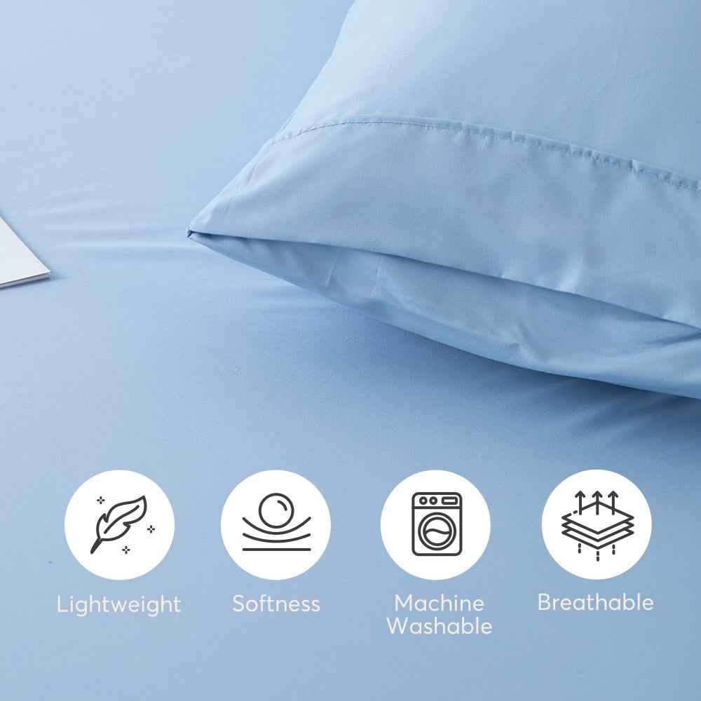 Kasentex All Season Deep Pocket Fitted Sheet Set with Pillowcases, Room Decor, Graduation Gifts