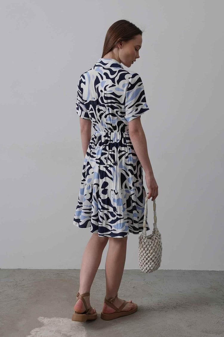 Rey Printed Dress — Multicolor Abstract - GiFTiFY