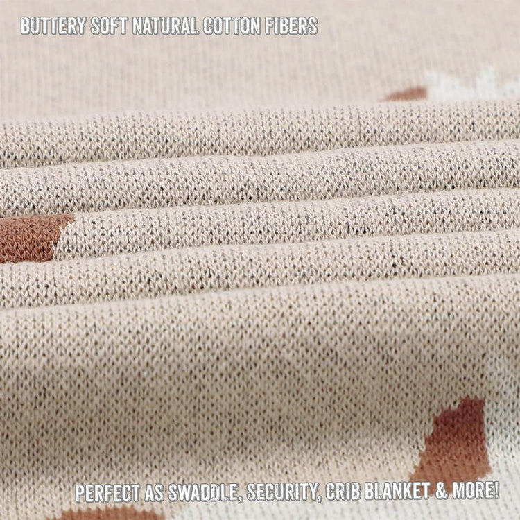 Whimsy Collection - Luxury 100% Cotton Knit Swaddle Baby Blanket - GiFTiFY