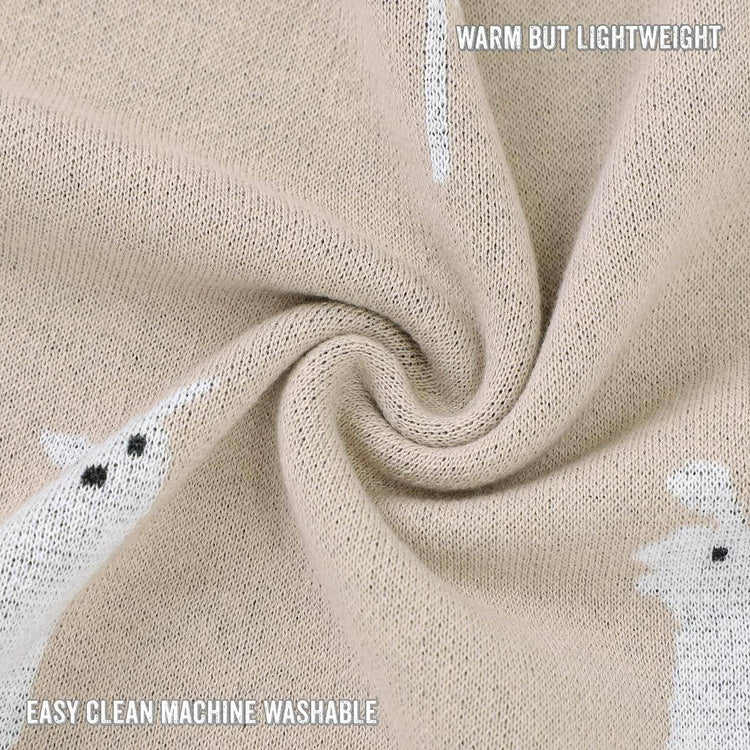 Whimsy Collection - Luxury 100% Cotton Knit Swaddle Baby Blanket - GiFTiFY