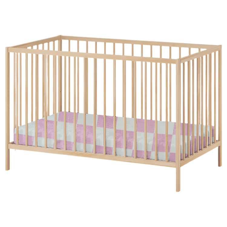 Sugar Pink & White Checkered Crib Sheet - GiFTiFY
