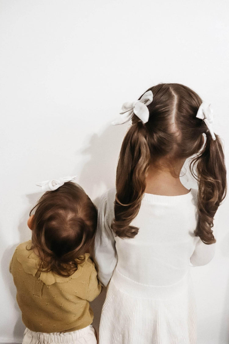 Neutral Checkered Bow by Little Mae & Co