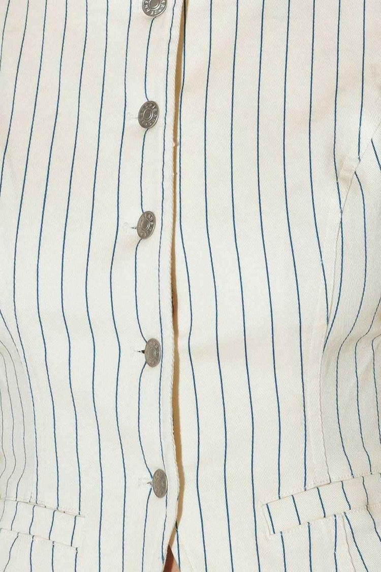 COFFEE RUN STRIPED WOVEN VEST - GiFTiFY