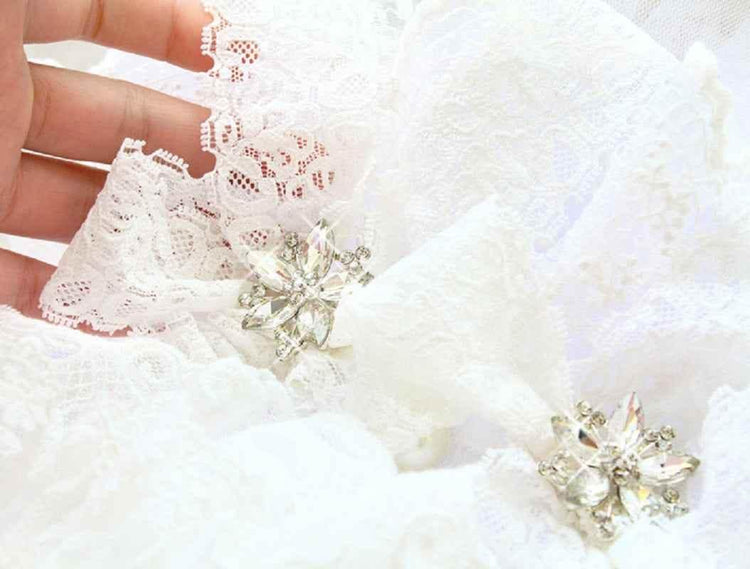 Handcraft White Lace Vintage Dog Wedding Dress Pet Bridal Outfit - GiFTiFY