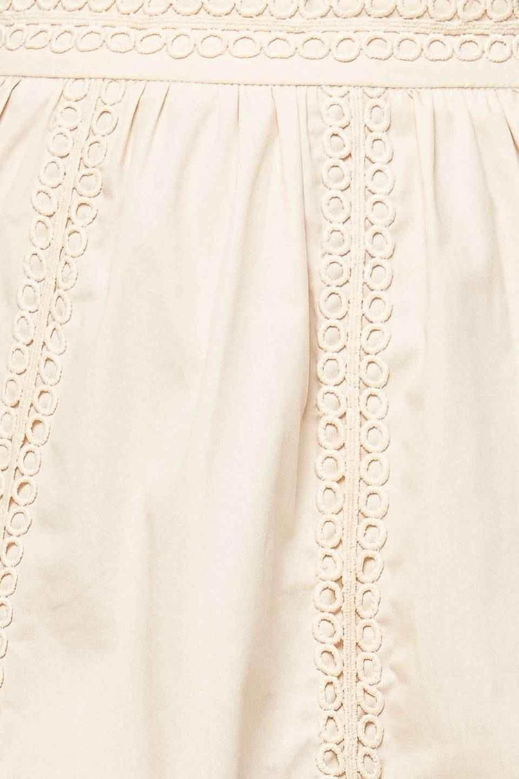 LAYTON CREAM WOVEN MIDI SKIRT - GiFTiFY