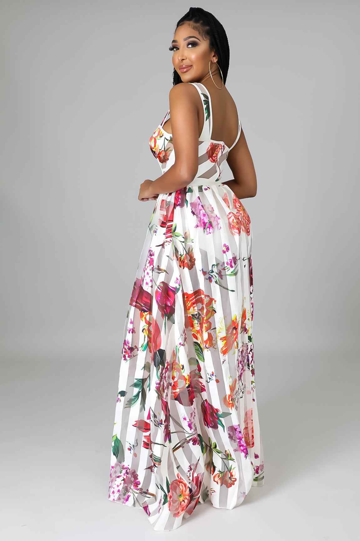 Bella Mesh Sleeveless Maxi Dress