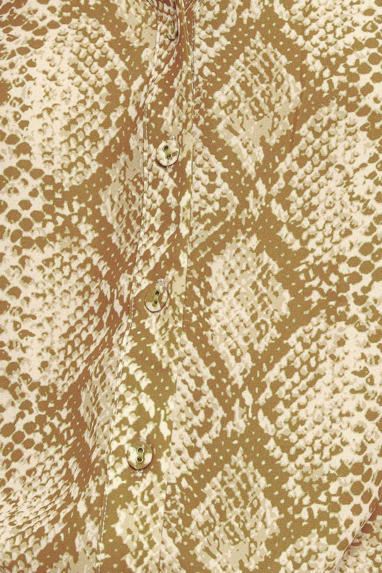 RETRO CHIC TAUPE WOVEN TOP - GiFTiFY