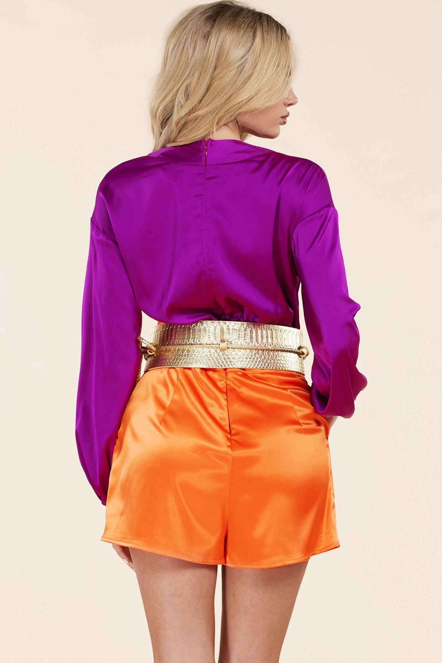 So Crazy In Love Purple and Orange Romper