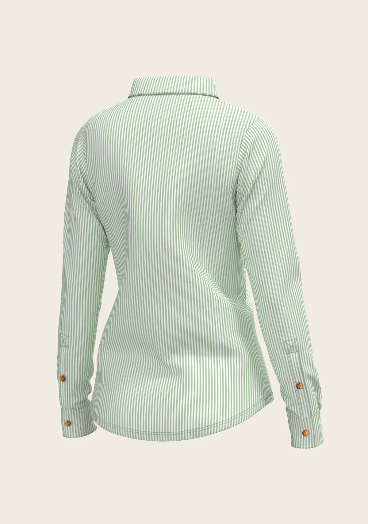 Stripes on Lime Ladies Button Shirt Espoir Equestrian