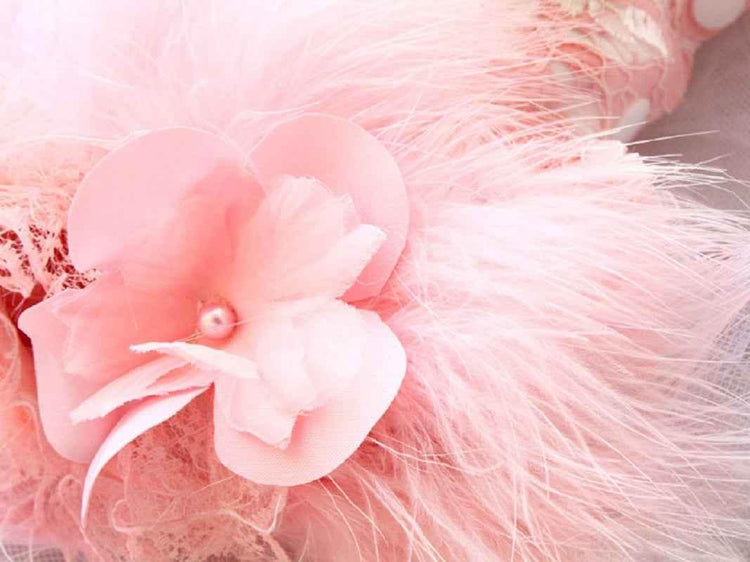 Unique Pet Feather Tutu Dog Lace Dress Princess Dress Pink Swan for Wedding Party Birthday Festival One Piece - GiFTiFY