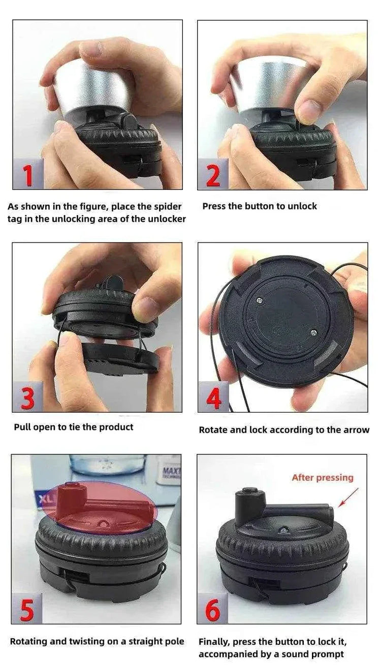 30 Pieces EAS Anti Theft Alarm Spider Wrap Tag Remove Spider Security Alarm Tag for Retail Shop