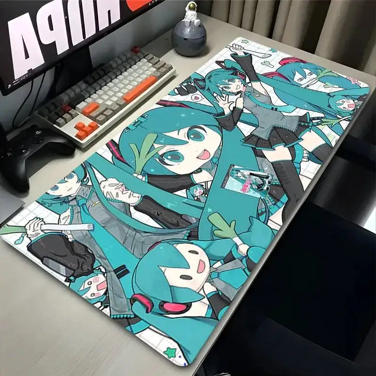 Mouse Pad Rubber Extended Desk Mat PC M-miku Gamer