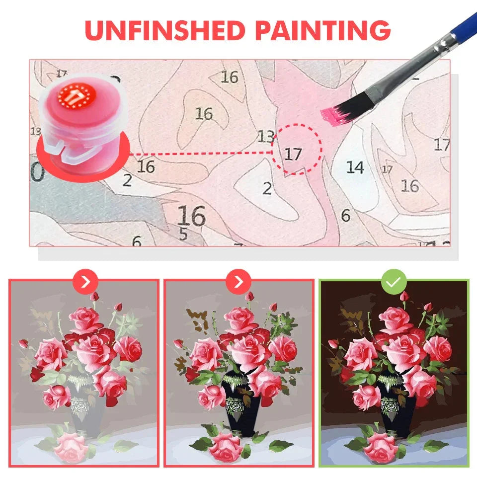 HUACAN Custom Photo Paint By Numbers Pets Child Diy Kit Picture For Living Room Home Decoration DSERS