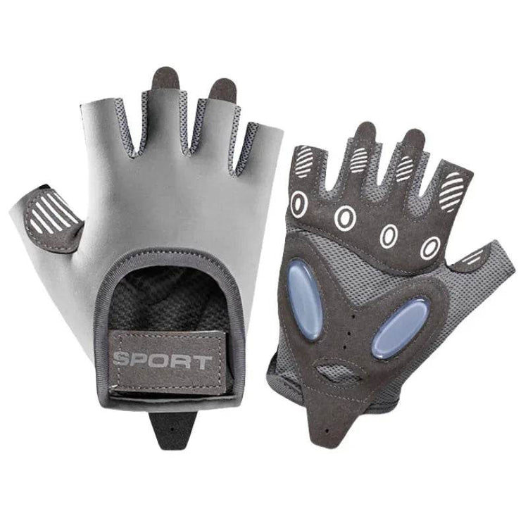 1 Pair Workout Gloves with Liquid Silicone for Women Fingerless Cycling Gloves Non-slip Men&