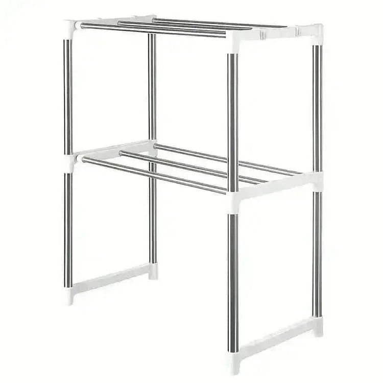 Adjustable Stainless Steel Microwave Oven Shelf Set - GiFTiFY