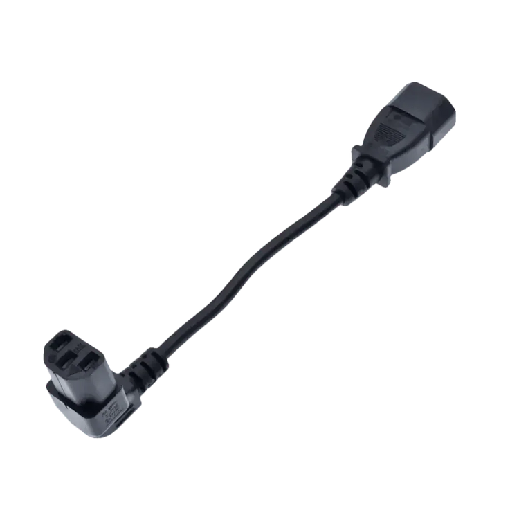 Black C13 C14 Power Angle Extension Cable - GiFTiFY