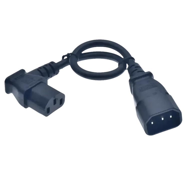Black C13 C14 Power Angle Extension Cable - GiFTiFY