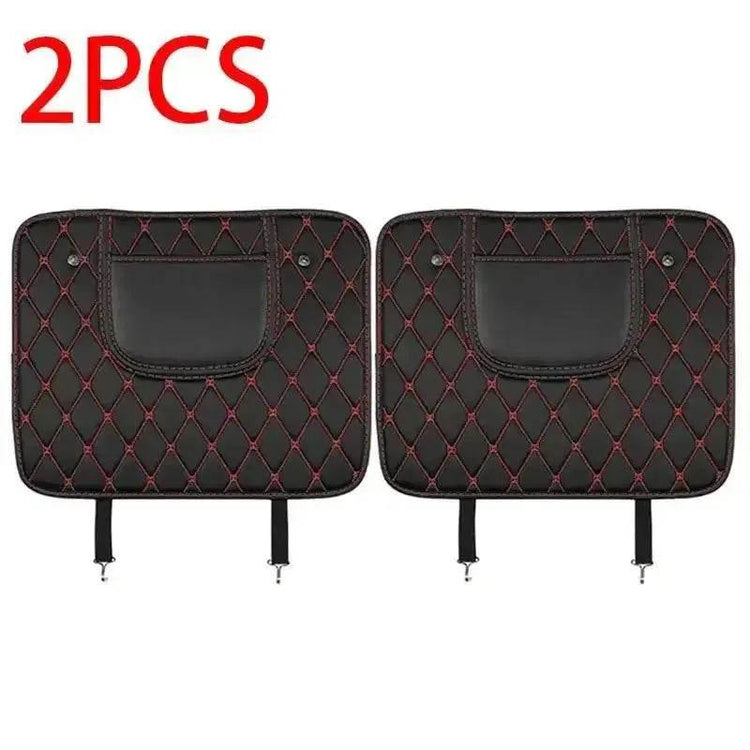 Black Car Seat Protector Pad with Red Stitching - GiFTiFY