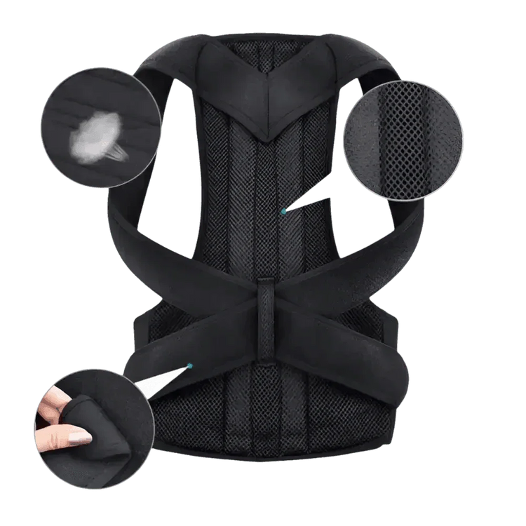 Black Posture Corrector Belt - GiFTiFY