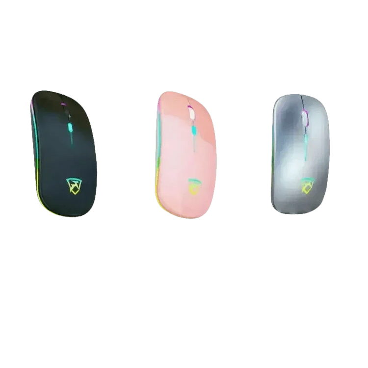 Black USB Rechargeable RGB LED Wireless Mouse - GiFTiFY