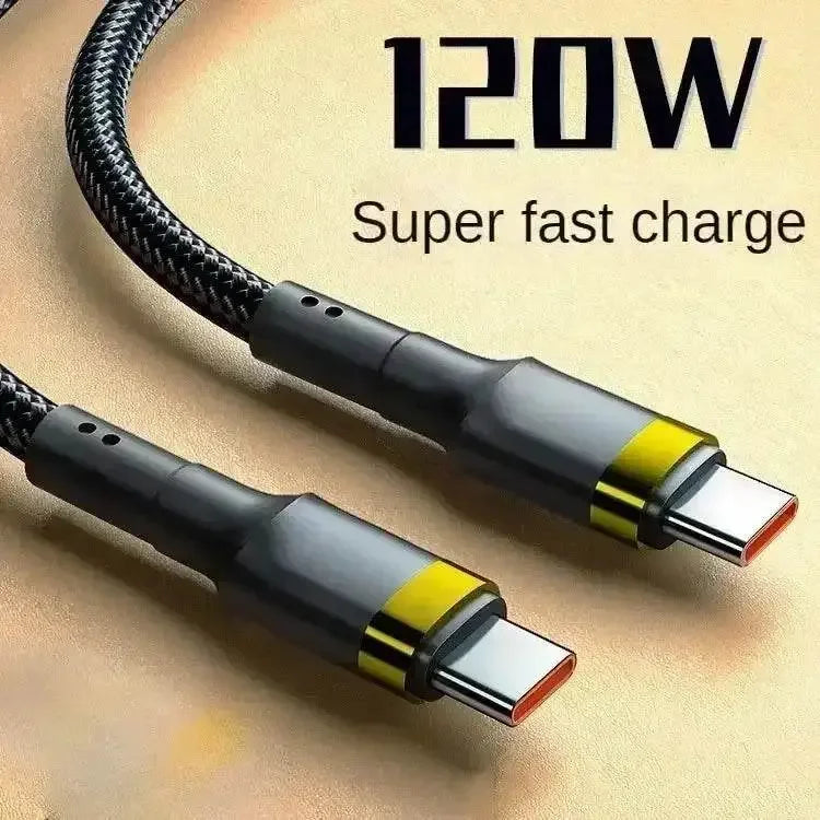 Braided Type C Cable Samsung S24 S23 120W Super Charging - GiFTiFY