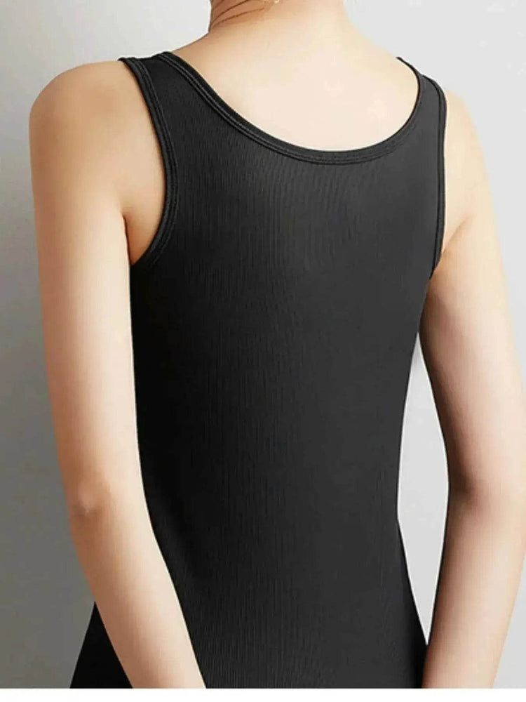 Plus Size Ribbed Scoop Neck Tank Top - GiFTiFY