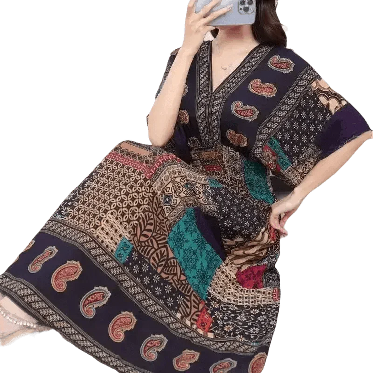 Green Printed Summer Long Maxi Dress - GiFTiFY