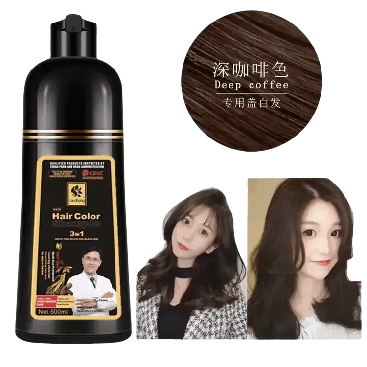 Instant Coloring Shampoo for Natural Black Color purple grey hair men - GiFTiFY