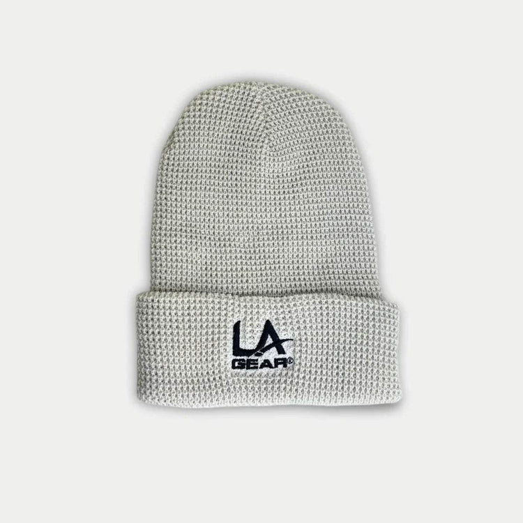 LA GEAR CUFFED WAFFLE EMBROIDERED BEANIE - GiFTiFY