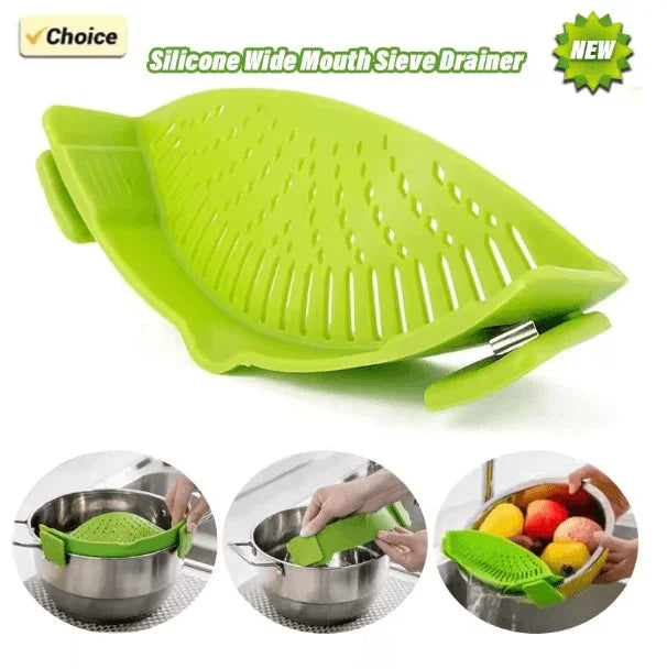 Universal Silicone Pot Edge Drainer Kitchen Clip-on Pan Pot Anti-spill - GiFTiFY