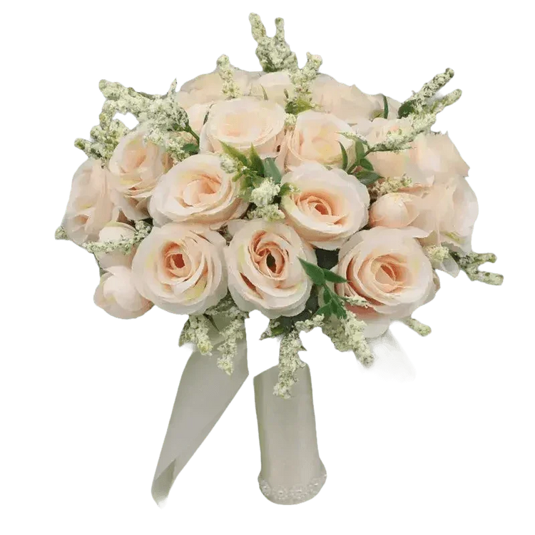 Peach Rose Wedding Bouquet - GiFTiFY