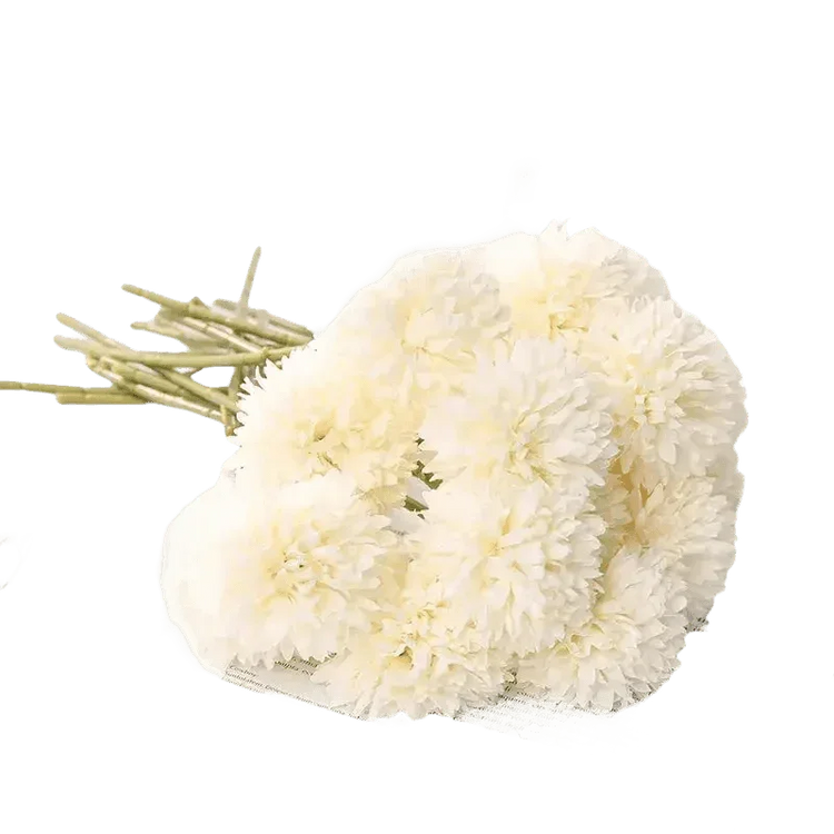 Pink and White Silk Kiku Flowers Bouquet - GiFTiFY