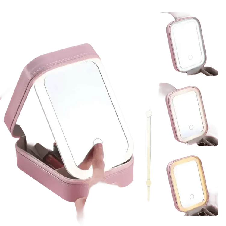 Portable LED Mirror Travel Makeup Box - GiFTiFY