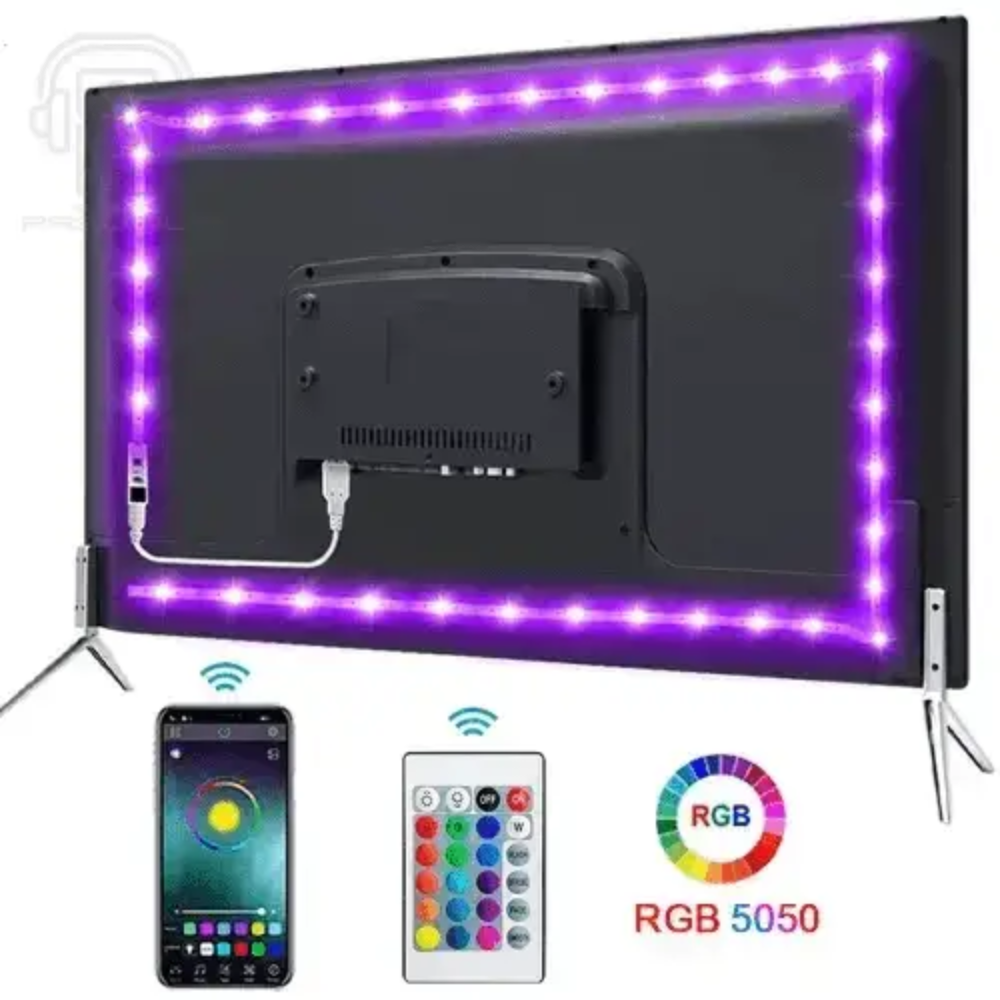 Purple LED Strip Light Television Bluetooth USB - GiFiFY