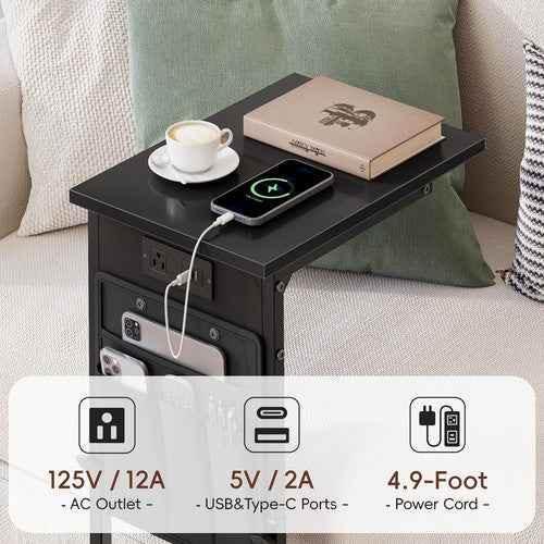 End Table with Charging Station - GiFTiFY