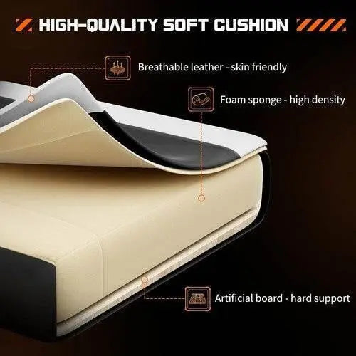 Ergonomic PU Leather Gaming Chair - Adjustable & Stylish - GiFTiFY